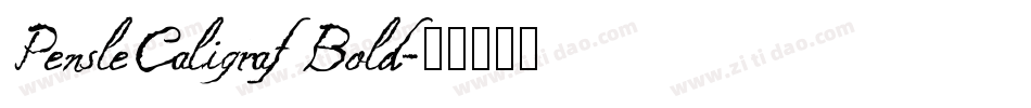 PensleCaligraf Bold字体转换